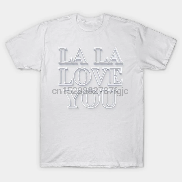 Мужская футболка с коротким рукавом La Love You белая на белой графической лирической