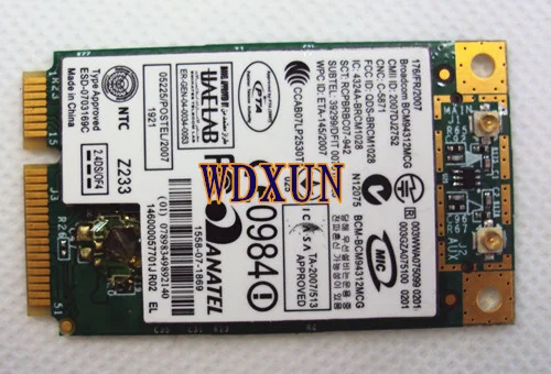 Сетевая карта Broadcom BCM4312 BCM94312 для DELL ASUS ACER SONY Lenovo G430 G450 Y430 Y450 E43 E43L K43|wireless network card|network