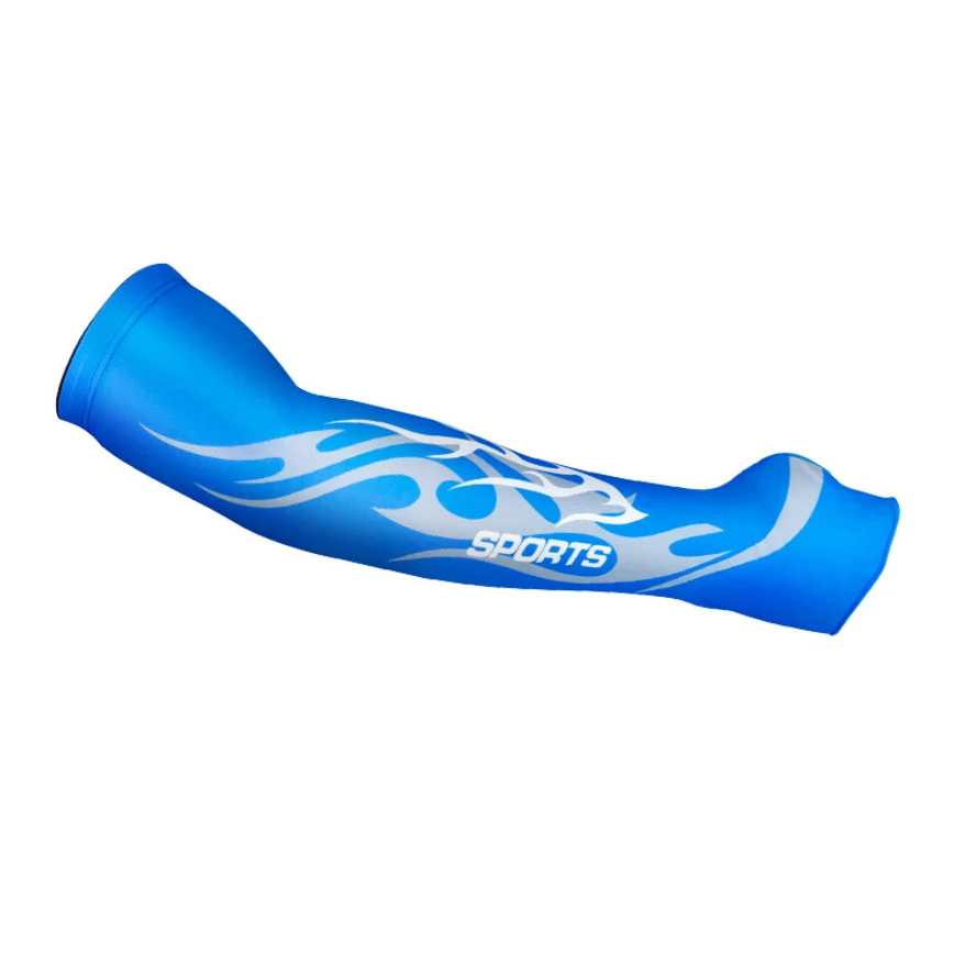 2PCS-Blue 2 шт. дышащая быстросохнущая УФ-защита для бега рукава баскетбольные локоть Pad фитнес-нарукавники спортивные велосипедные рукавицы - Цвет: 2PCS-Blue