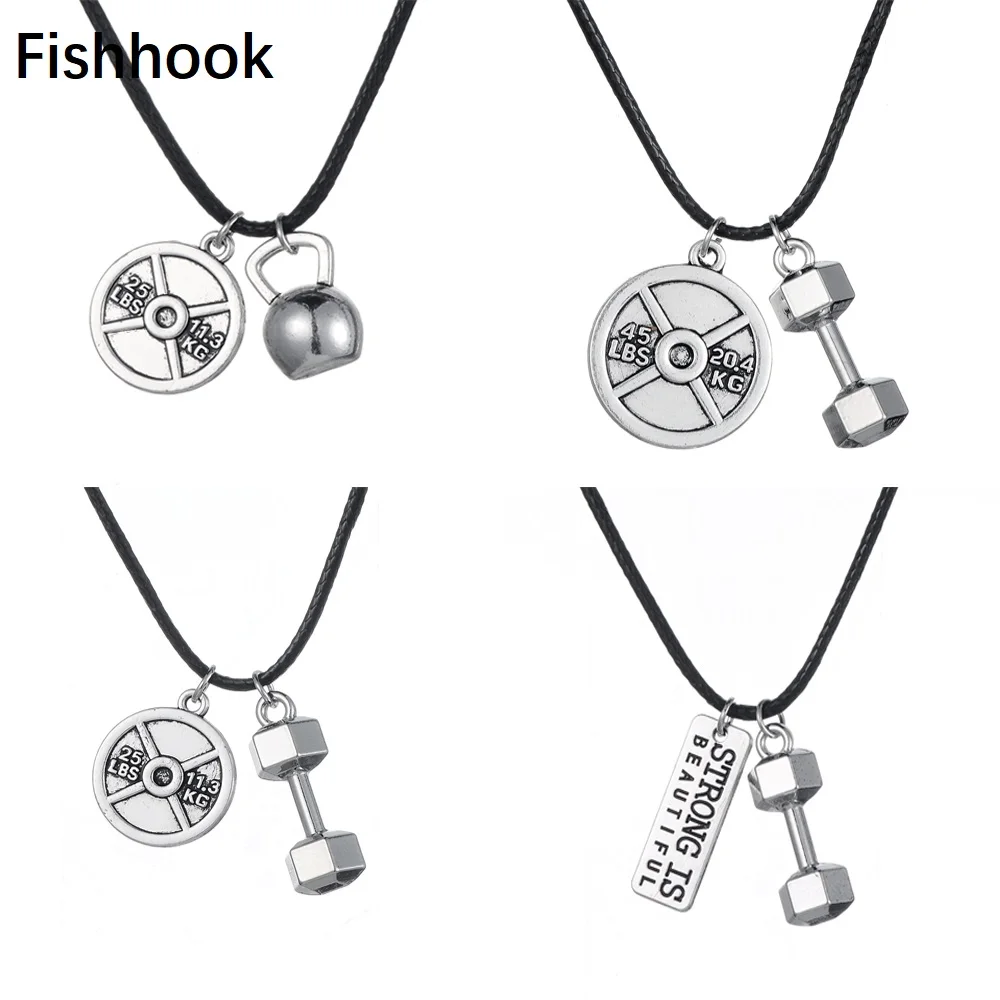 Fishhook ювелирные изделия для тренажерного зала ожерелье фитнеса Мужская Тяжелая
