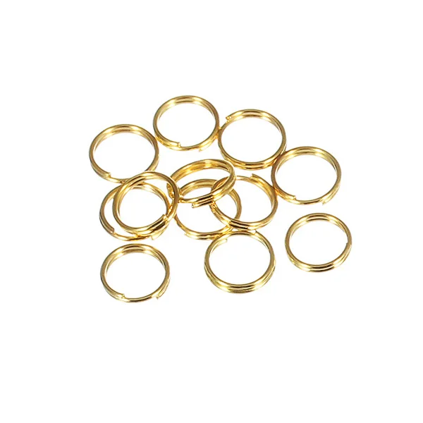 gold XINYAO, 200 шт./лот, 4, 5, 6, 8, 10 мм, медные кольца, золото, серебро, родий, разъемные кольца, разъемы для изготовления ювелирных изделий Diy F906 - Цвет: gold