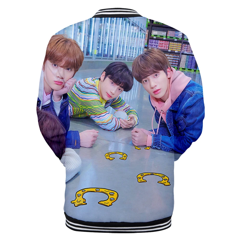 Горячая продажа TXT Kpop 3D мужская бейсбольная куртка женская Высококачественная