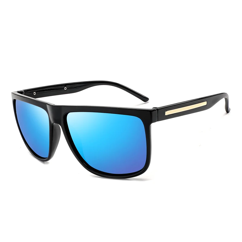 black blue Модные поляризованные солнцезащитные очки Nigt vision для мужчин, фирменный дизайн, UV400, солнцезащитные очки для вождения, градиентные солнцезащитные очки,, высокое качество - Цвет линз: black blue