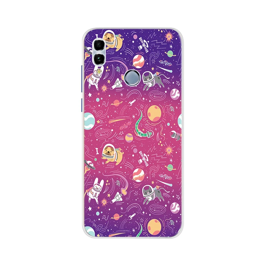 Для Huawei P Smart 2019 чехол мягкий TPU для Coque умный Задний защитный бампер милый телефона