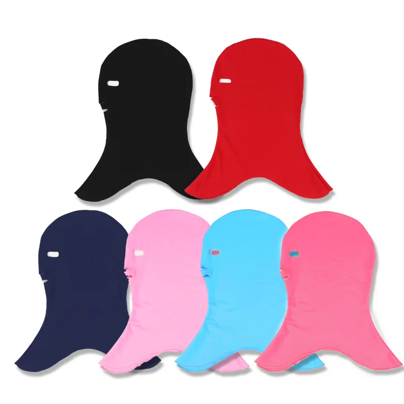 Однотонная однотонная шапочка для плавания мужчин и женщин маска от солнца Facekini