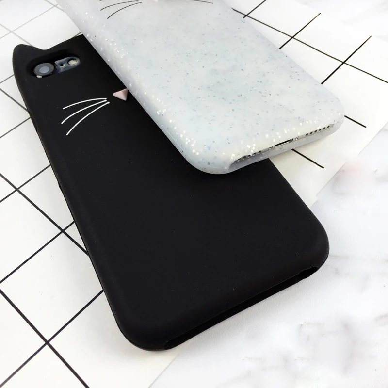 Новый мягкий силиконовый чехол с 3D милыми мультяшными рисунками блестящими