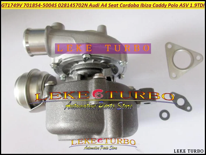 Турбокомпрессор GT1749V 701854-5004S 701854 028145702N для Audi A4 Seat Cordoba Ibiza 2 Leon VW Caddy Polo ASV 1.9L