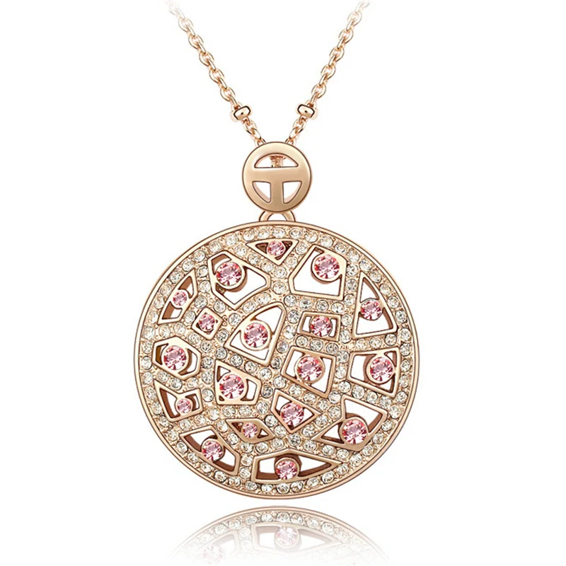 SHDEDE Высокое качество Кристалл от Swarovski винтажные Ожерелья Подвески большой круглый ювелирные изделия Модные женские Чокер-3537