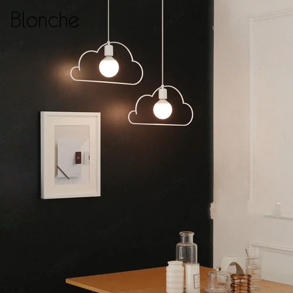 

Nordic Clouds Shape Pendant Lights Modern Children Room Decor Hanging Lamp Indoor Cafe Kitchen Cartoon Bedroom Light Fixtures