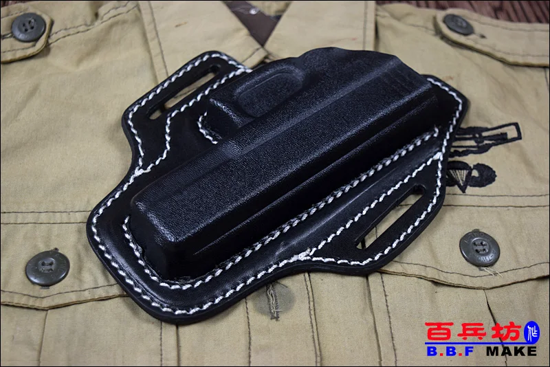 Bbf сделать Kydex кобуры пистолет из коровьей кожи Комбинации мешок талии висит