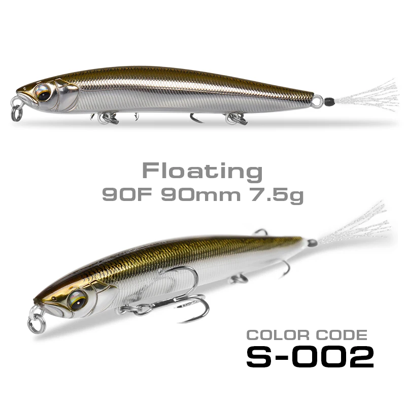 Floating S002 SFT рыболовные приманки 90 мм 7,5g 17g 70 мм 4,3g 10 ghard карандашные приманки плавающий/опускается на дно искусственные морской окунь приманка для рыбы - Цвет: Floating S002
