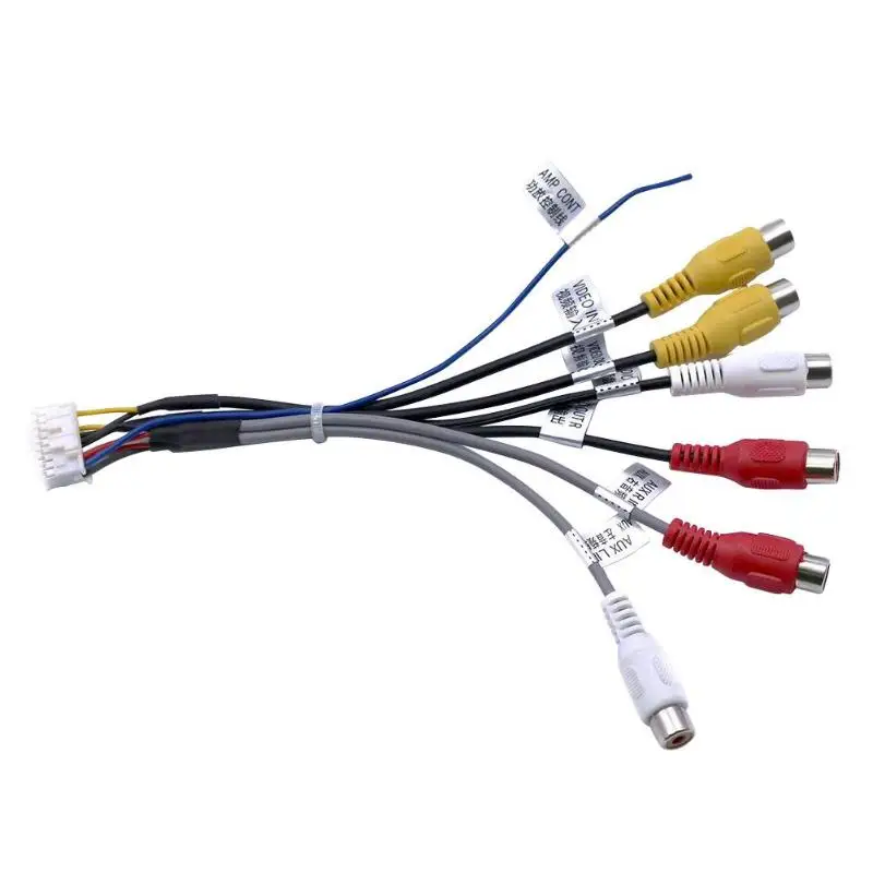 

VODOOL 20-контактный разъем для 6x3,5 мм RCA Женский автомобильный аудио стерео радио мультимедийный плеер AV аудио жгут проводов Соединительный ка...