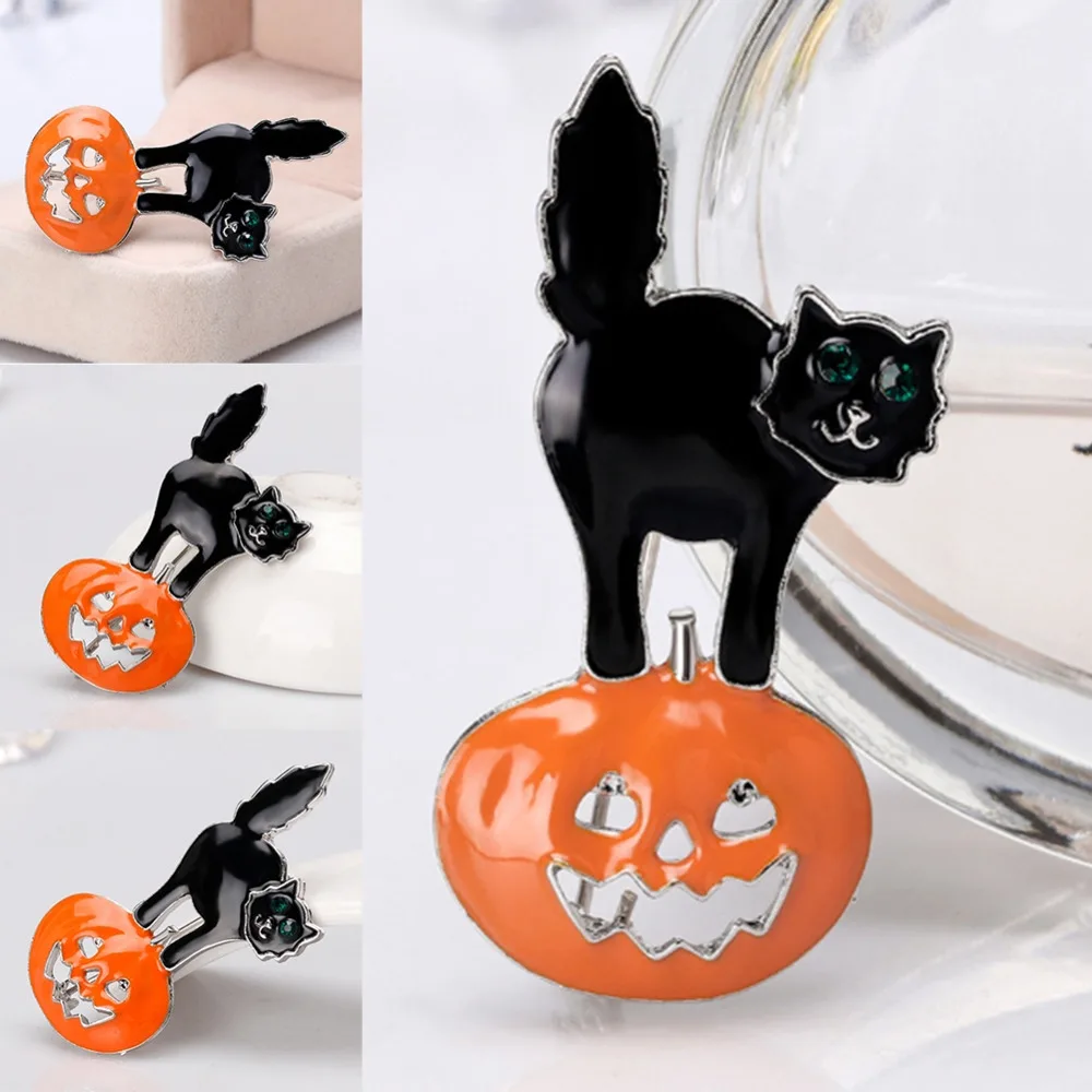 2018 Новинка модный стиль Хэллоуин Lucky Cat Брошь милые животные унисекс пальто с