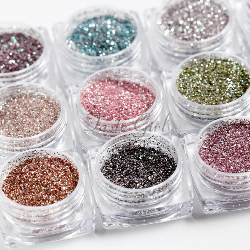 1 баночка голографический блестящий для ногтей хром Лазерная Голография Блестки