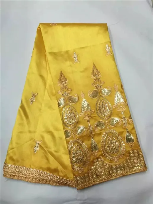 Королевский синий Джордж кружевная ткань с блузкой расшитая блестками