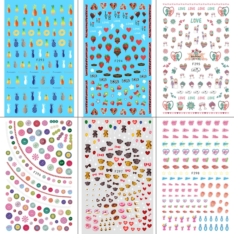 1 лист фруктовый дизайн наклейки с лимоном &quotАрбуз&quot Милая любовь медведь