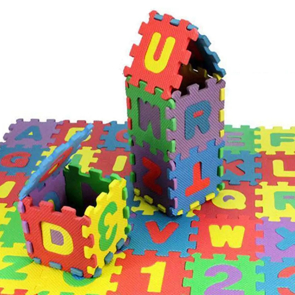 

36Pcs/Set Child Kids Novelty Alphabet Number EVA Foam Puzzle Learning Mats Toy