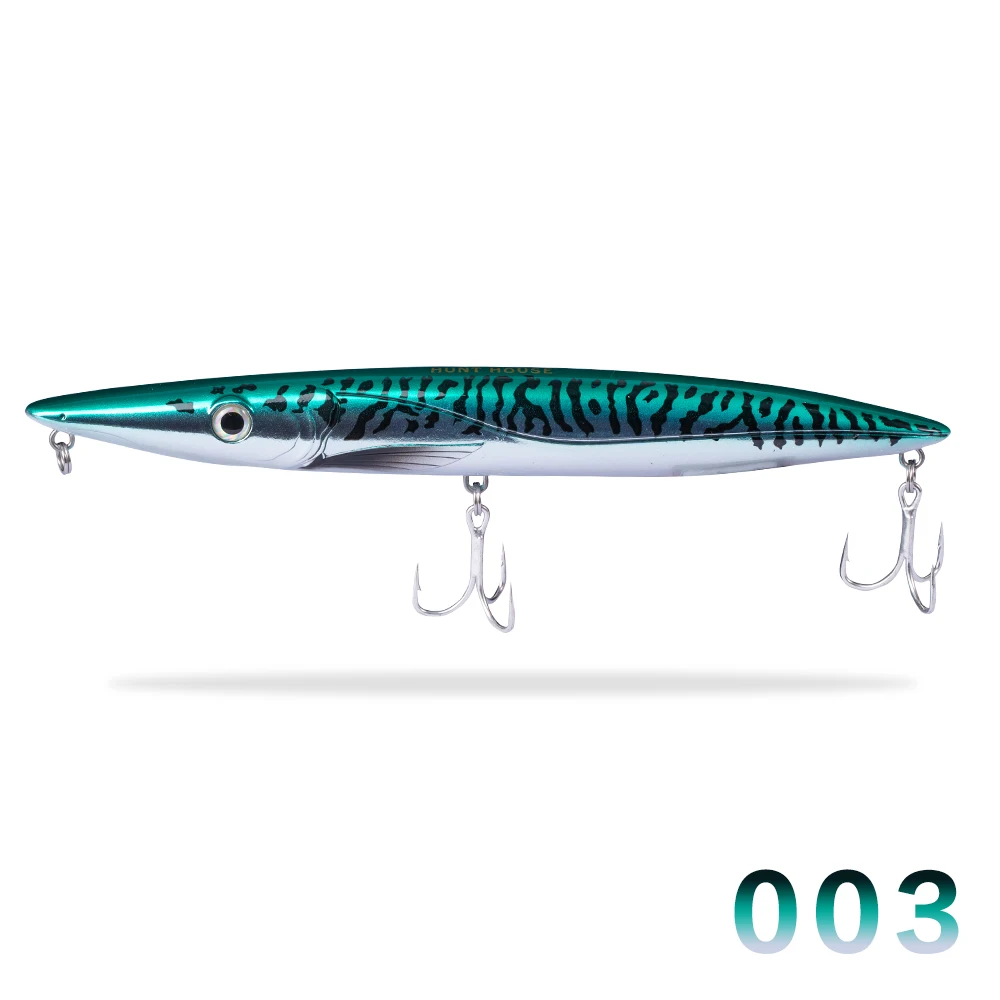 Hunthouse новая приманка stickbait topwater рыболовные карандашные приманки жесткая Приманка для окуня 195 мм 44 г для морского окуня - Цвет: 003