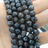 charming faceted round india black gray labradorite natural gems 10mm loose beads lovely jewelry making 15 inch aaa bv22