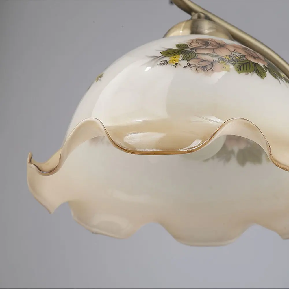 Настольные лампы для кабинета бронзовые винтажные стеклянные осветительные