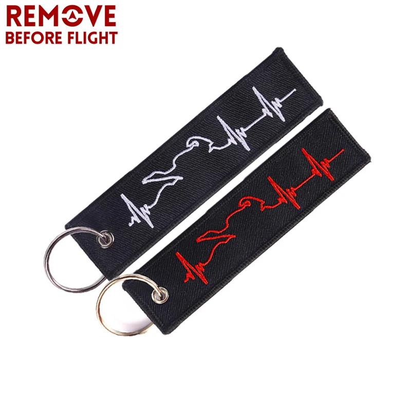 Брелок для ключей с вышивкой Remove Before Flight 2 шт.|Кольца ключей| |