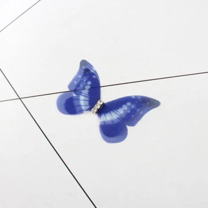 Deep blue diamond 10 шт. Мини шифон алмаз двойной слой бабочка декоративные аксессуары для взрослых Изготовление DIY серьги ожерелье искусство ремесла материал - Цвет: Deep blue diamond