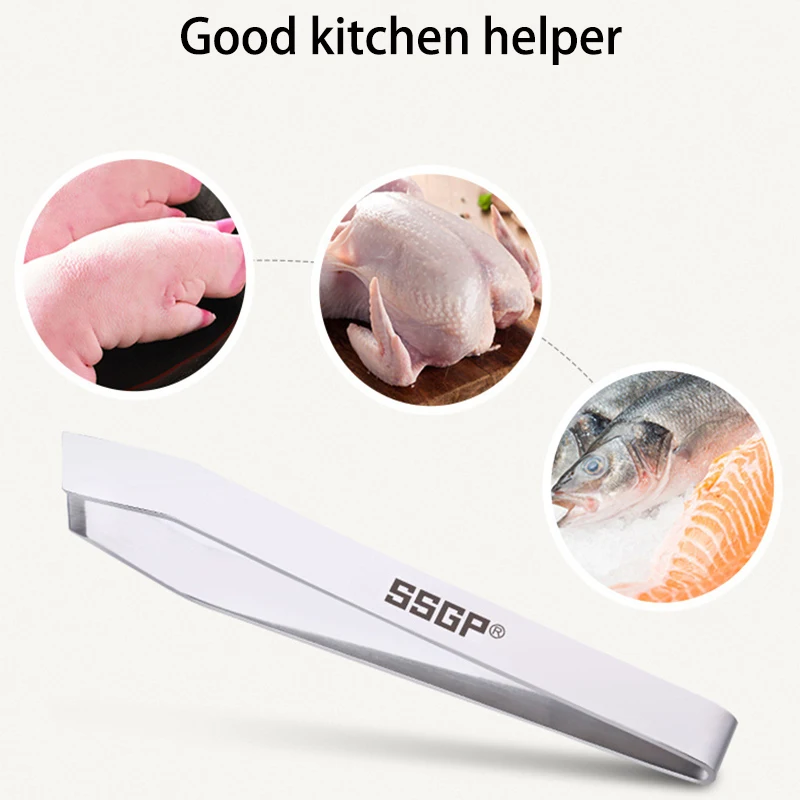SSGP кухонные щипцы из нержавеющей стали для вытягивания волос свинья курицы утки