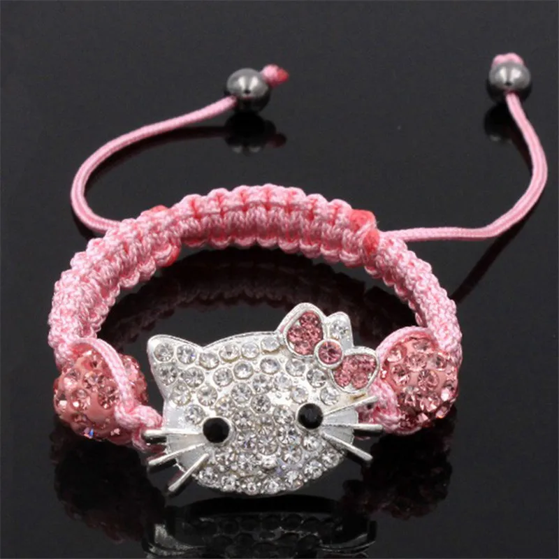 BXW 2019 Fashion 1pcs Shambhala child cat head bracelet | Украшения и аксессуары