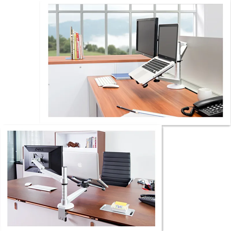 Вращающиеся круглые столы держатель ЖК монитора + подставка для ноутбука OA 7 10 15