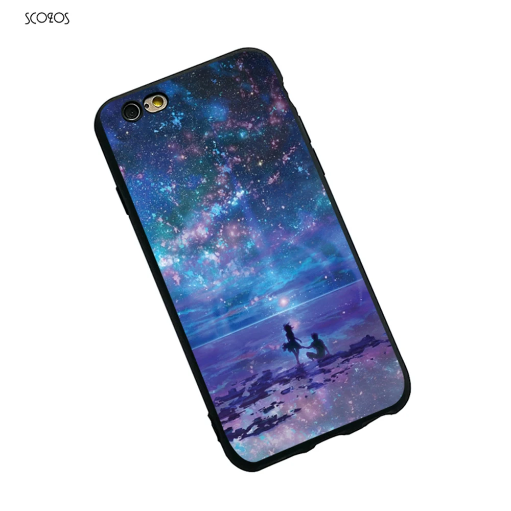 SCOZOS удивительные духовного Galaxys Ocean аниме чехол для телефона мягкий Iphone X 5 5S Se 6 S 7 8