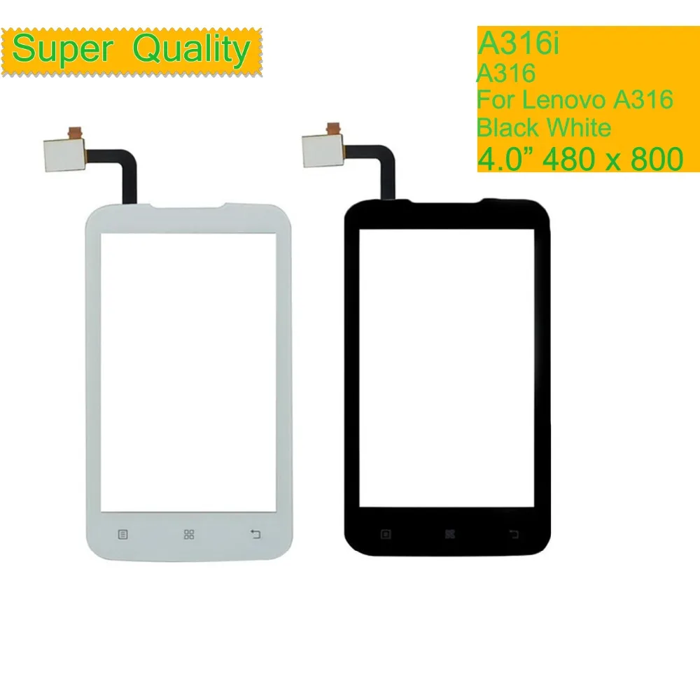 

Оригинал для Lenovo A316 A316i сенсорный экран дигитайзер Сенсорная панель сенсор переднее внешнее стекло объектив сенсорный экран без ЖК-дисплея ...