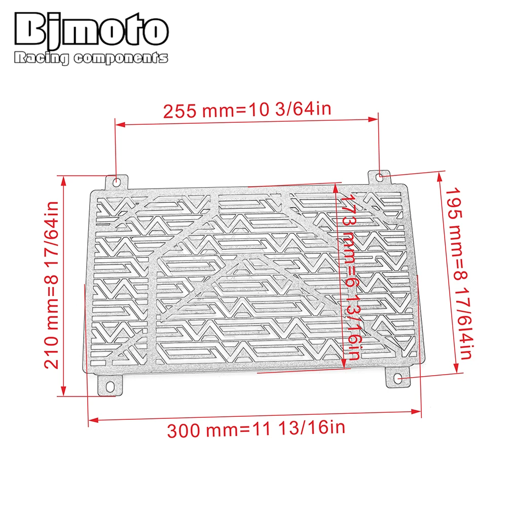 

BJMOTO Motorcycle Accessories For Kawasaki Ninja 400 Ninja400 2018-2020 Radiator Guard Grille Oil Cooler Cover Stainless Steel