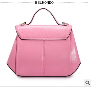 BELMONDO 2014 Genuine leather women handbag Retro singles shoulder bags Candy-colored messenger Lychee Emboss | Багаж и сумки