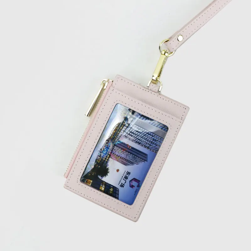 pink С монограммой, начальные буквы, сафьяно, коровья кожа, именная бирка, мужской держатель для карт, кожаный ремешок, держатель для удостоверения личности, Дамская, выдвижная - Цвет: pink
