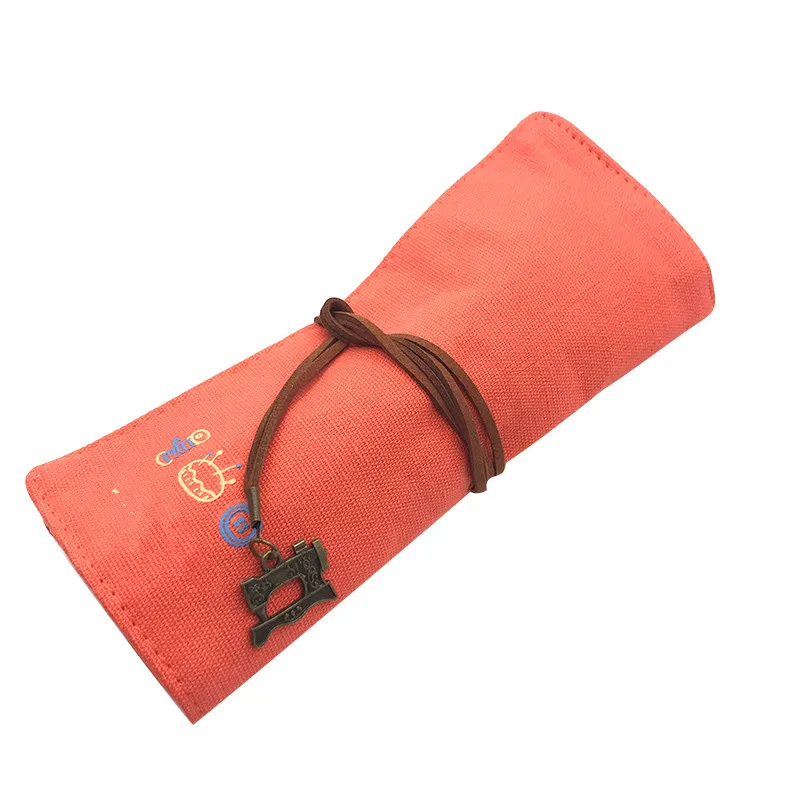 Red Горячая Распродажа, 1 шт., кисти для макияжа, сумка, чехол для карандашей, сумка, держатель, рулон, канцелярские принадлежности, оружие войны, красота, портативные сумки для макияжа - Handle Color: Red
