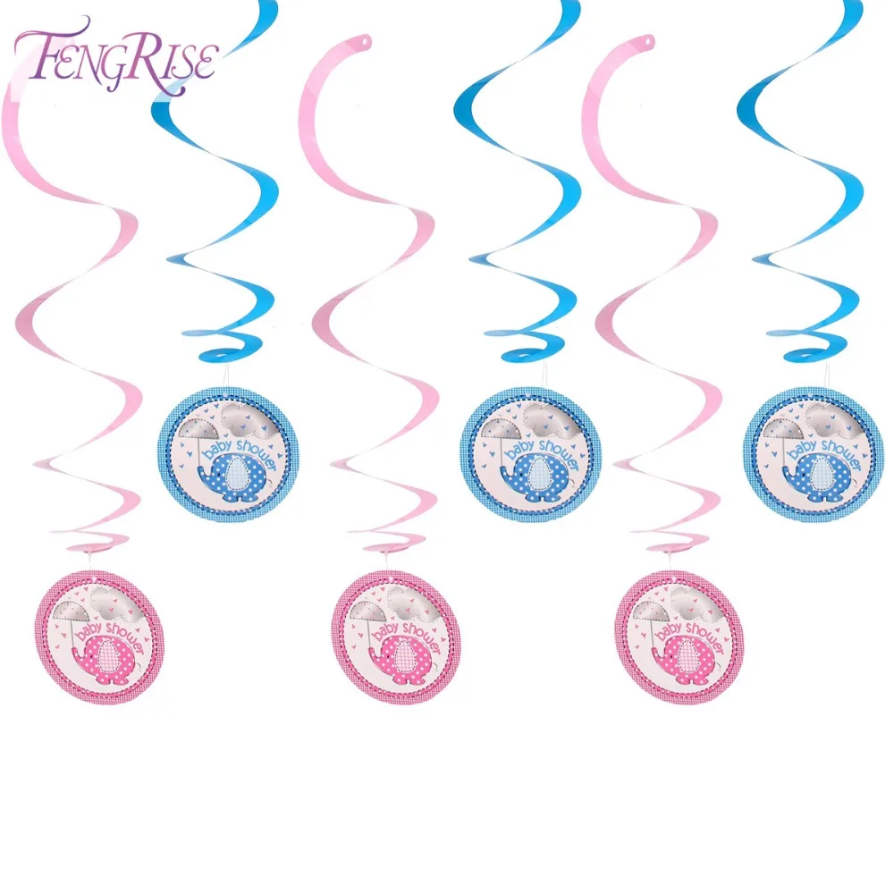 FENGRISE 12 шт. висячий слон для детского душа украшения вечерние спиральный детский