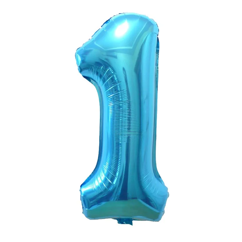blue1 1 шт. 40 дюймов золотое серебряное число фольгированных шаров 0 1 2 3 цифры Гелиевый шар мой 1-й 30-й день рождения товары для вечеринок юбилейный Декор - Цвет: blue1