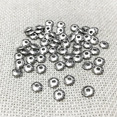 Плоские бусины разделители BEAUCHAMP гладкие круглые подвески для ожерелий