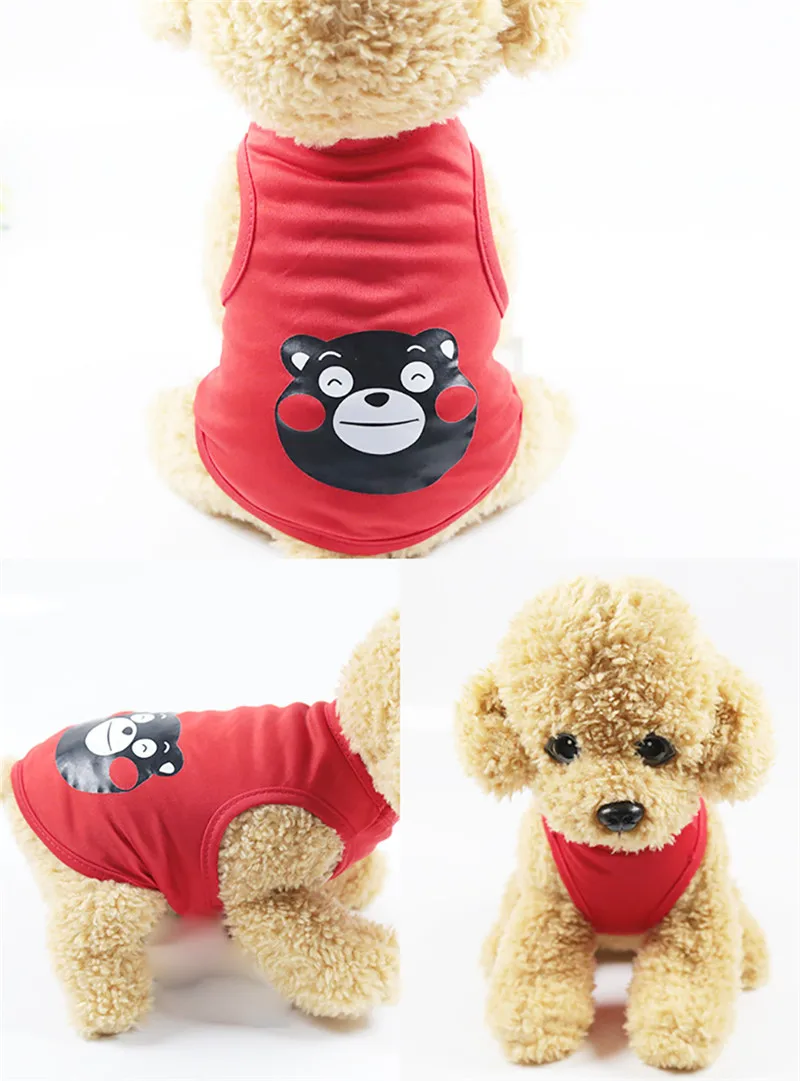 Cute puppy clothes small dog shirt cotton polyester dog vest Summer print Shirt Casual Vests For Small Pets XS-XXL