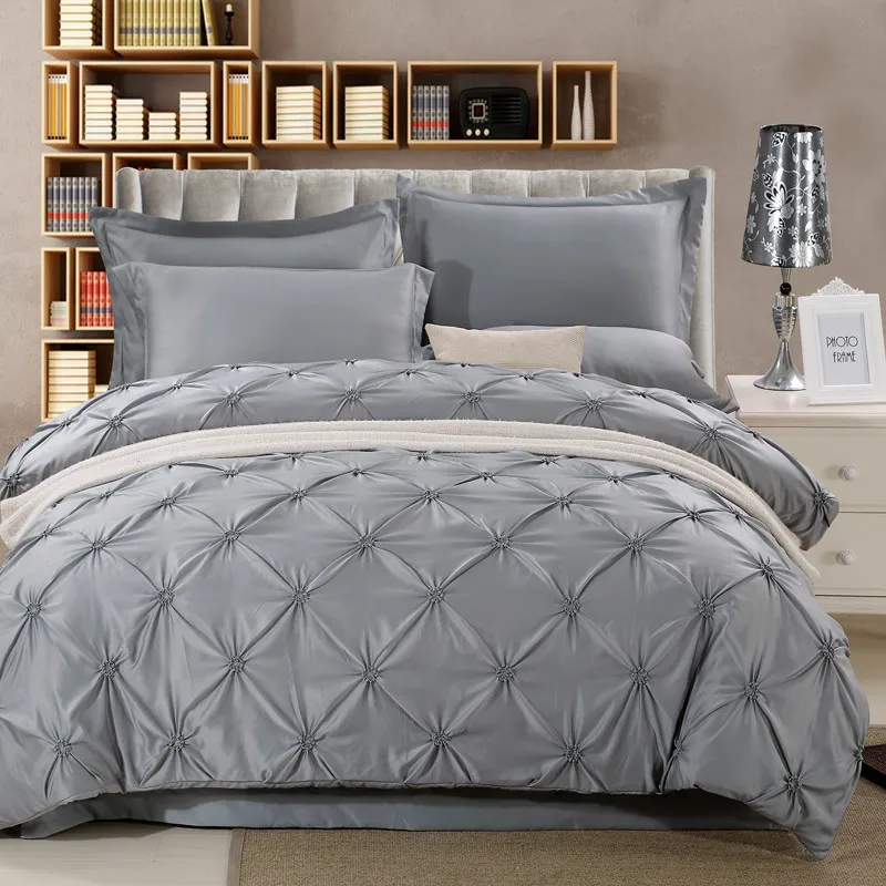 Европейские Роскошные Сатиновые постельные принадлежности из промытого шелка