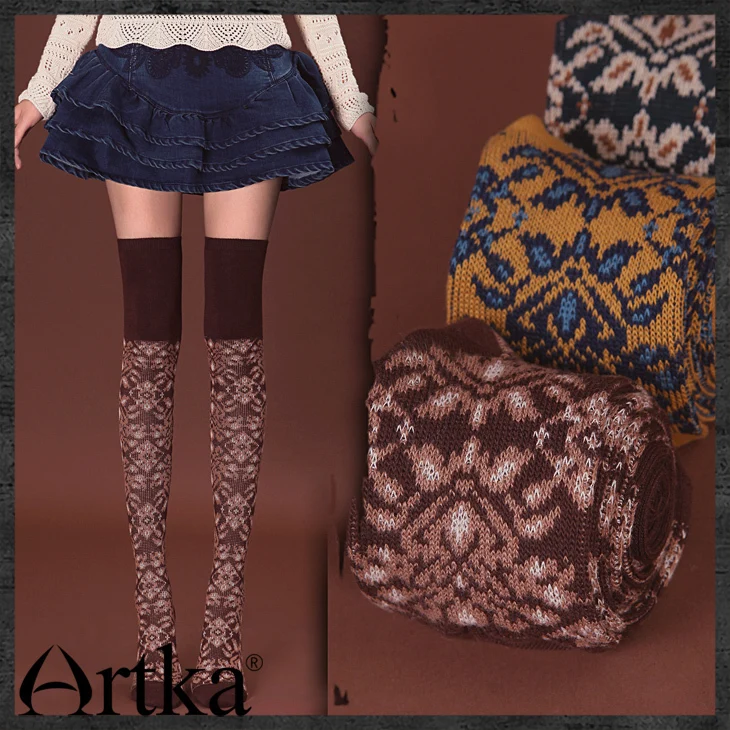 ARTKA женские осенние винтажные однотонные модные жаккардовые универсальные