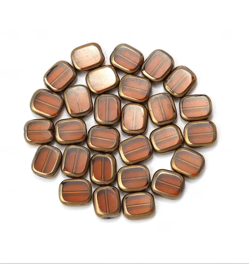 coffer MEIBEADS, 28 шт./лот, хрустальные Квадратные бусины-разделители, аксессуары для ювелирных изделий, подходит браслет из бусин, сделай сам, ожерелье, подвески EY6183 - Цвет: coffer
