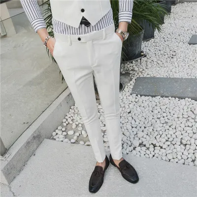 Строгие брюки мужские костюмные облегающие строгие для свадьбы вечеринки