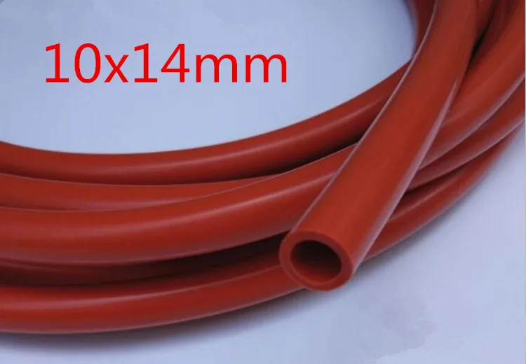 Красная силиконовая трубка 10 мм ID 14 OD 10x14 гибкий шланг из силикагеля