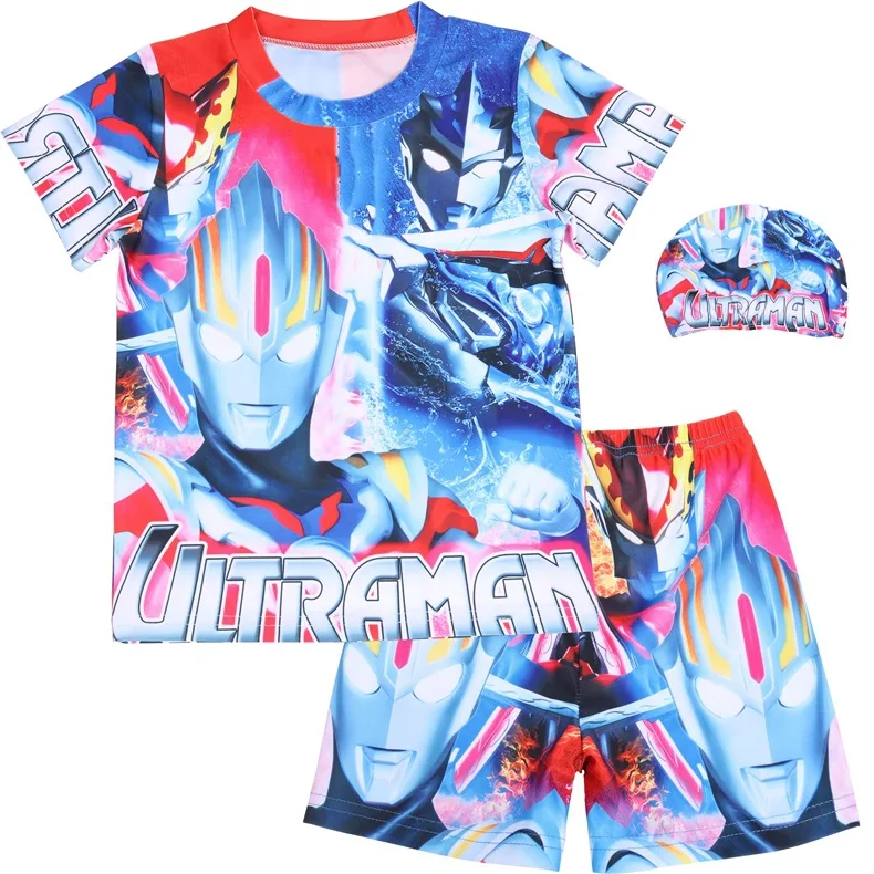 Children's Swimwear baby boy Spider-Man child quick-drying hot spring suit kid Toddler Beach Summer Swimsuit 3piece | Детская одежда