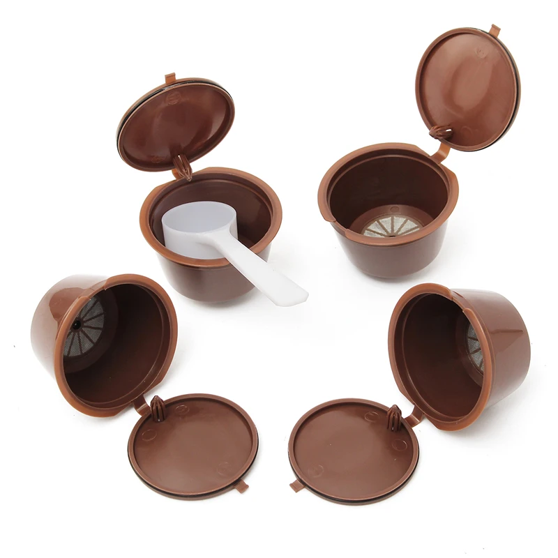 Dolce Gusto Coffee Capsule Plsatic Refillable 150 Times Reusable Compatible Filter Capsules 5PCS/7PCS/10 PCS | Дом и сад