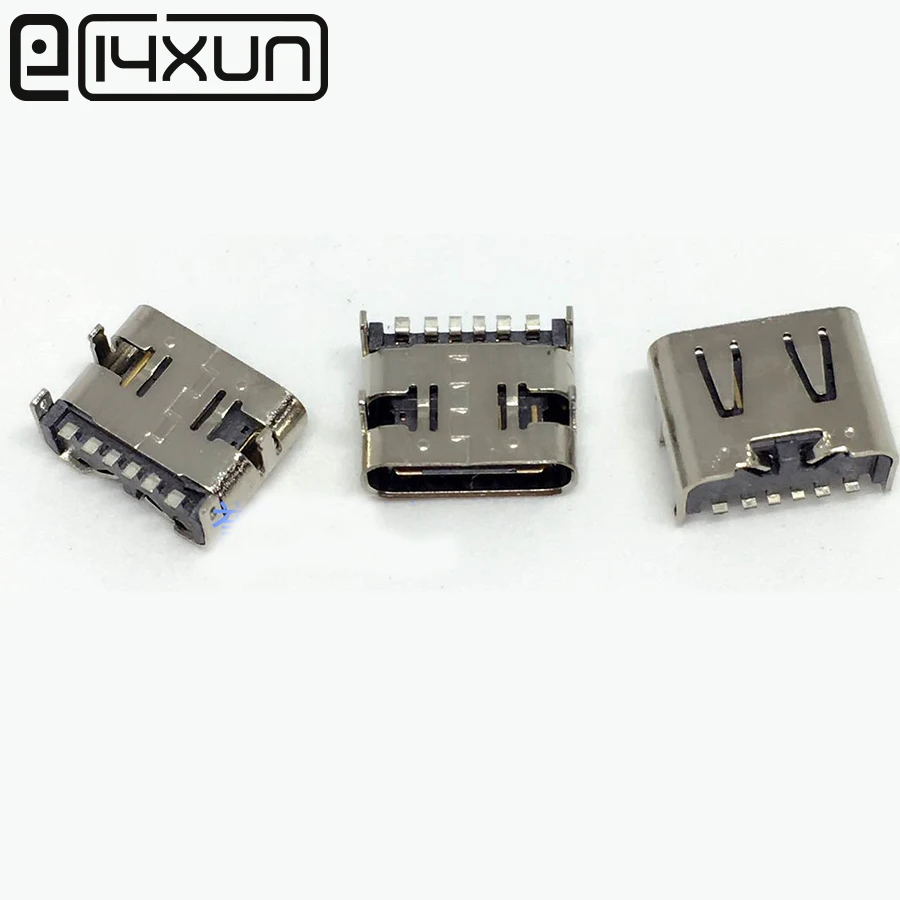 EClyxun 2 шт. Высокоточный 6-контактный разъем USB 3 1 Тип C USB3.1 гнездовой типа для