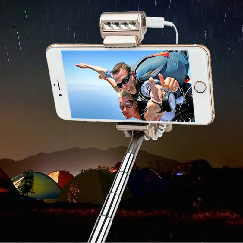 

Selfie Stick Extendable Handheld Monopod W Filling LED Light for HTC ONE M9 M8 M7 10/EVO LG G4 G5/ mini G6 SE V10 V20