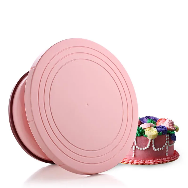 Creative Cake Turntable Plastic Non-slip Revolving Plate Display Stand Round Base Baking Tools Kitchen Accessories Decor |