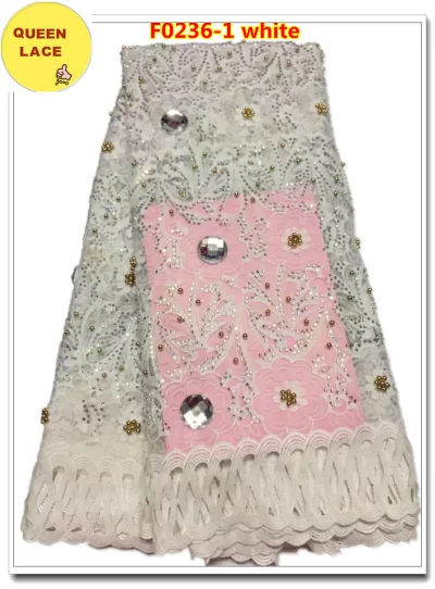 Низкая цена фиолетовый цвет полиэстер Нигерия тюль кружевная ткань французская